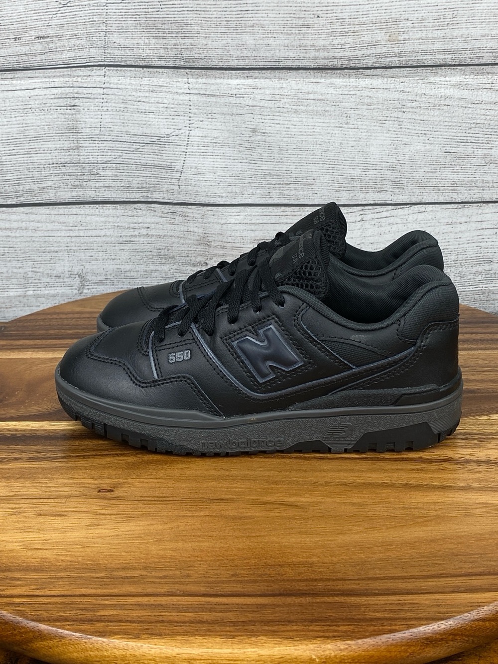 New Balance 550 Little Kid Triple Black Sneaker PSB550BB Youth Shoe Size 2